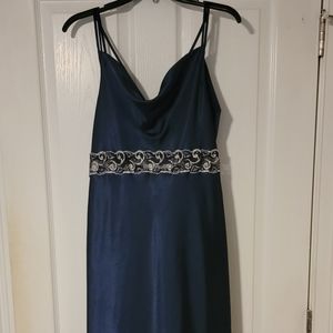 Marks and Spencer navy lingerie slip dress and robe